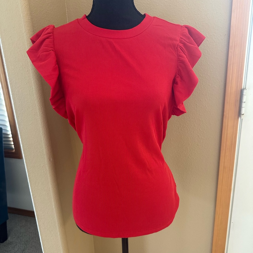 LulaRoe Leann ruffle top. Size XS.